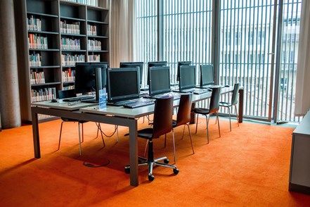 Computer table in the Quiet Study Room